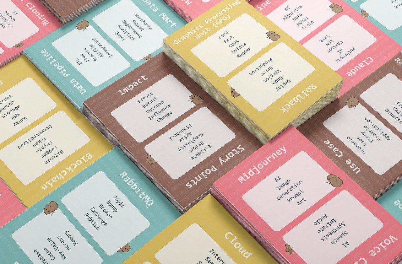 We made a physical card game for TECHIES!